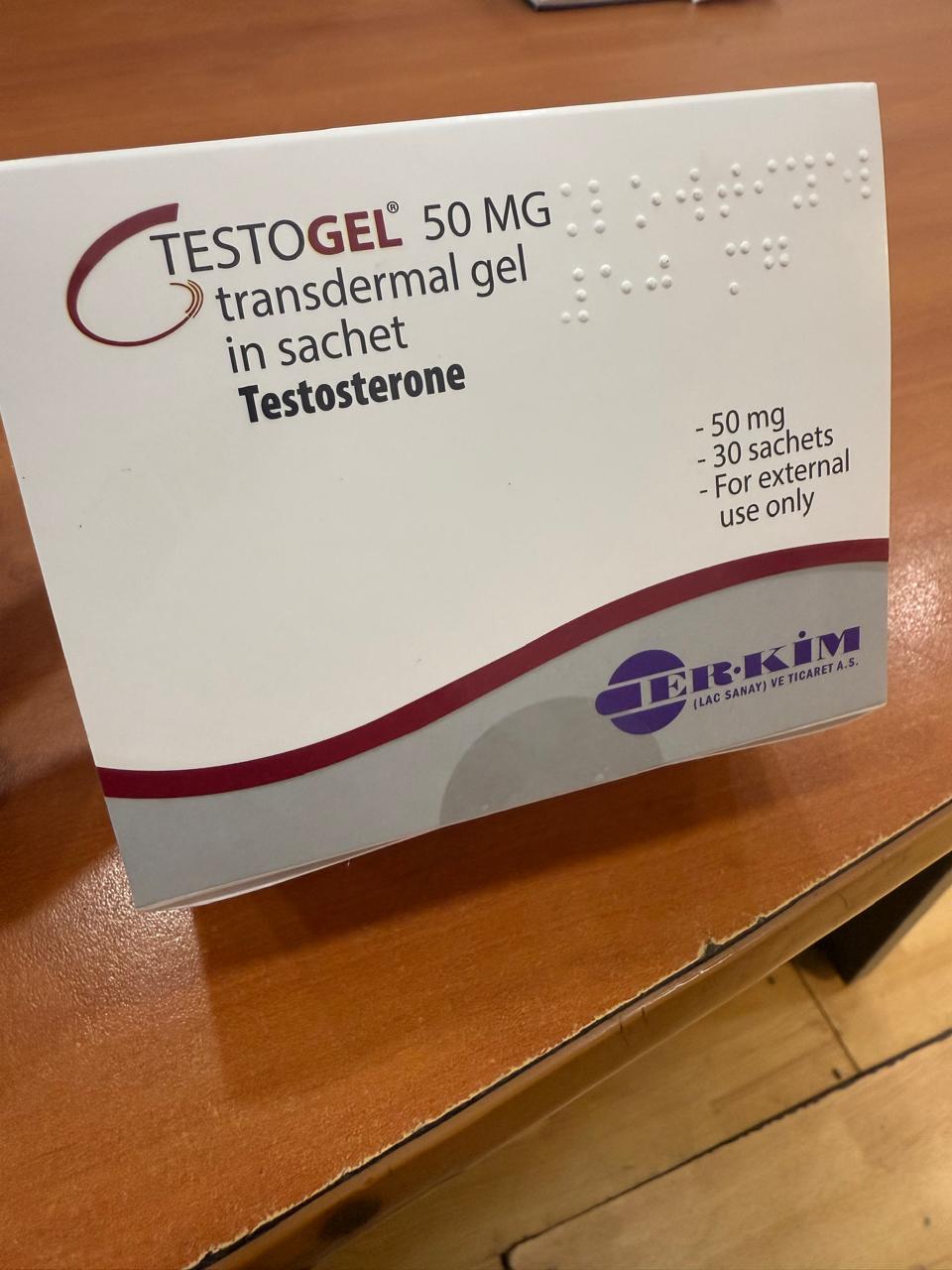 TESTOGEL ERKIM, 3O SACHETS 50MG